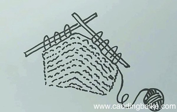 织毛衣简笔画 毛线编织简笔画