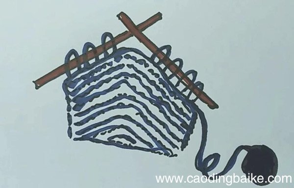 织毛衣简笔画 毛线编织简笔画