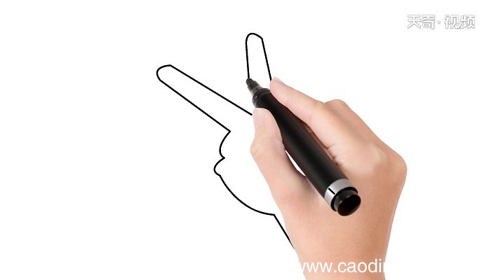 剪刀手简笔画 剪刀手简笔画怎么画