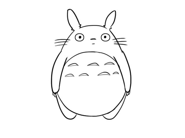 龙猫图片卡通简笔画 龙猫简笔画画法