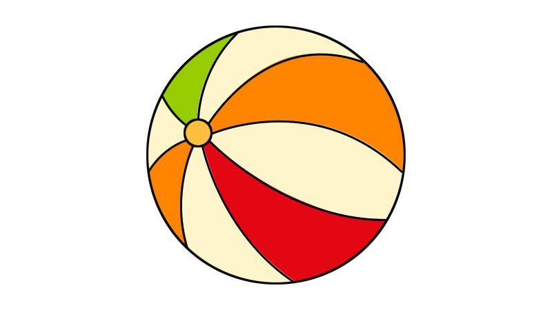 皮球简笔画画法皮球简笔画步骤