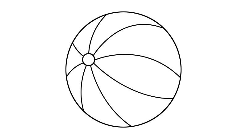 皮球简笔画画法皮球简笔画步骤