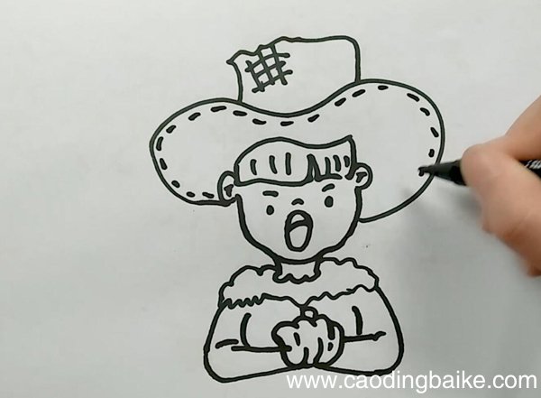 拿南瓜的小男孩简笔画拿南瓜的小男孩怎么画