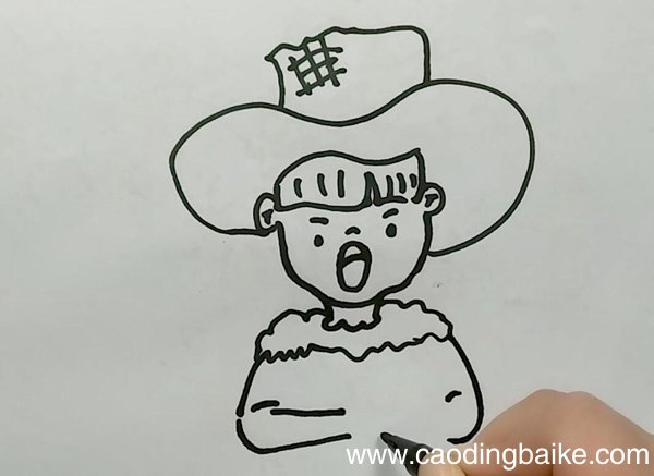 拿南瓜的小男孩简笔画拿南瓜的小男孩怎么画