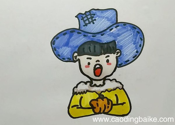拿南瓜的小男孩简笔画拿南瓜的小男孩怎么画