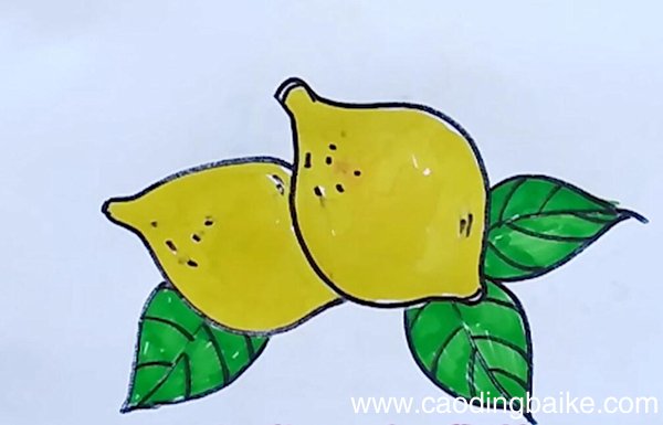 柠檬简笔画柠檬画法
