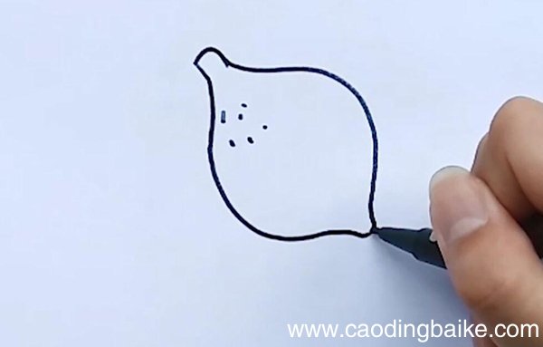 柠檬简笔画柠檬画法