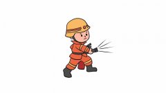 消防员灭火简笔画步骤，怎么画消防员灭火简笔画