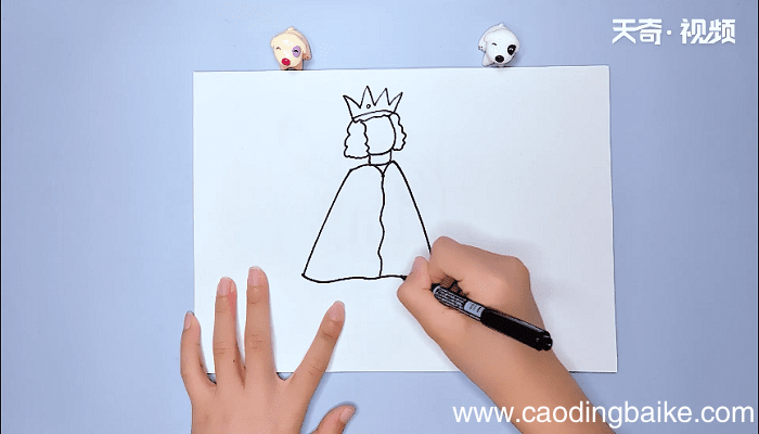 美丽王后简笔画 美丽王后简笔画画报