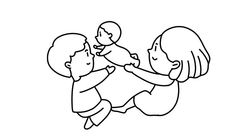 和爸爸妈妈过儿童节简笔画画法和爸爸妈妈过儿童节简笔画步骤