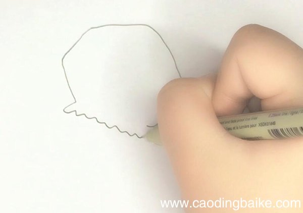 浴帽简笔画