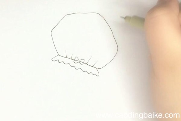 浴帽简笔画