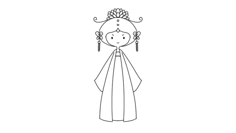 古装服饰简笔画