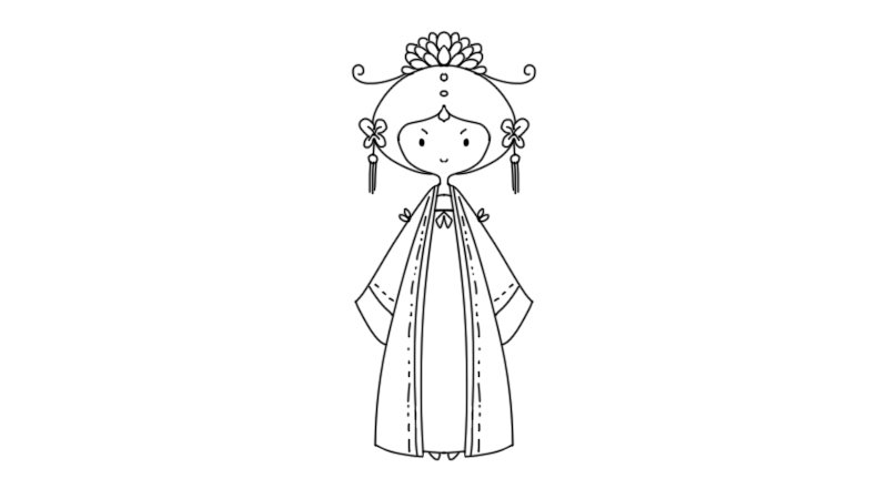 古装服饰简笔画