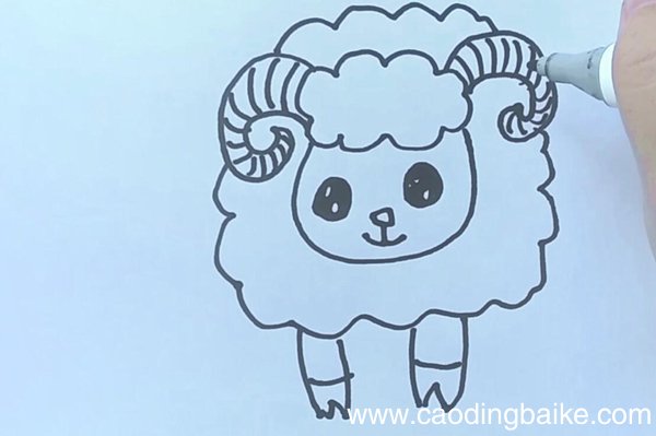 盘羊简笔画盘羊简笔画步骤