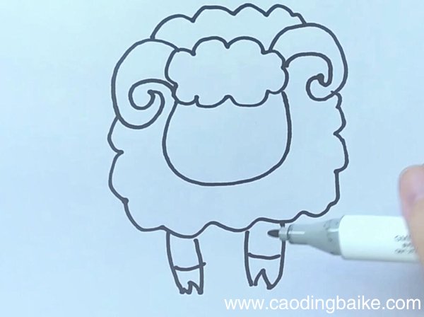 盘羊简笔画盘羊简笔画步骤