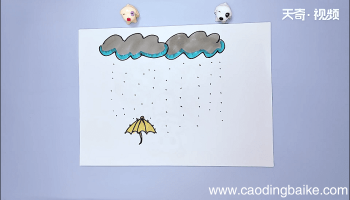 毛毛细雨的简笔画 毛毛细雨的简笔画画报
