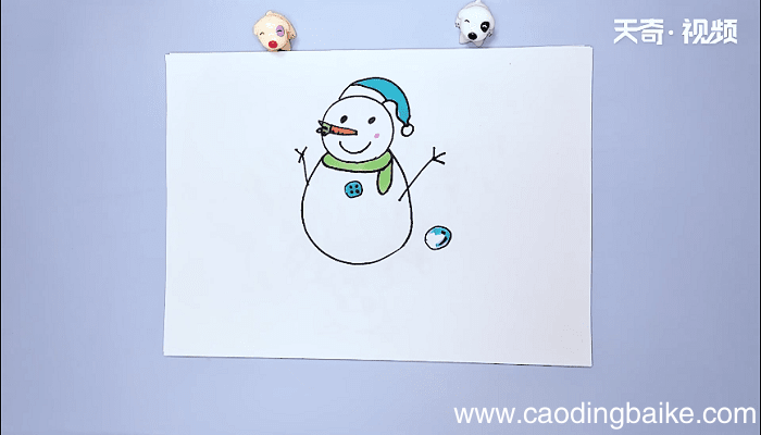 堆雪人的儿童简笔画 堆雪人的儿童简笔画画报