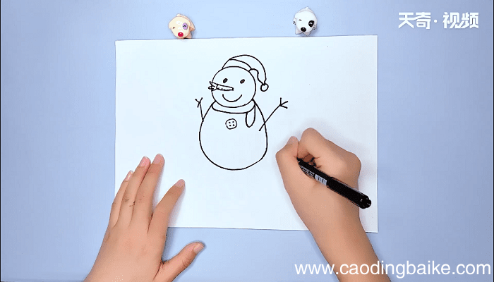 堆雪人的儿童简笔画 堆雪人的儿童简笔画画报