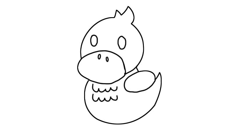 玩具鸭子简笔画画法玩具鸭子简笔画步骤