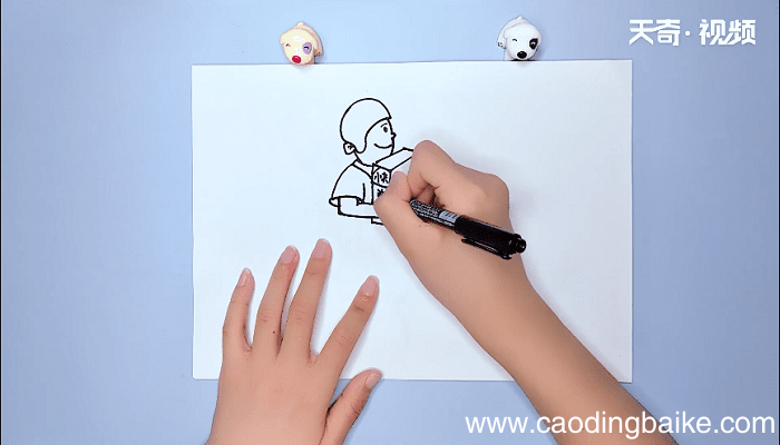 快递员的简笔画 快递员的简笔画画报