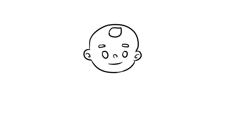 拜年小人简笔画教程