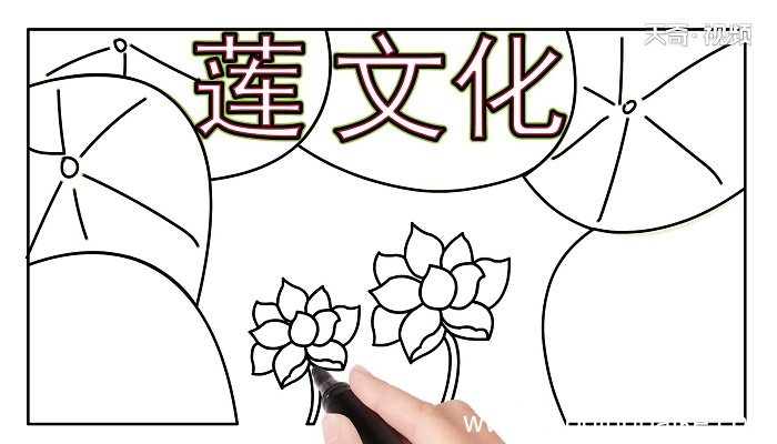 莲文化的魅力手抄报 莲文化的魅力画报