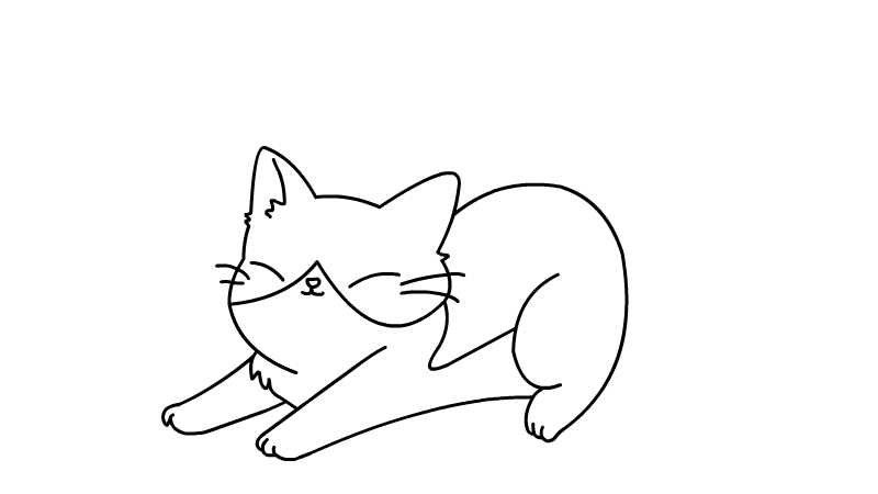 小黄猫简笔画