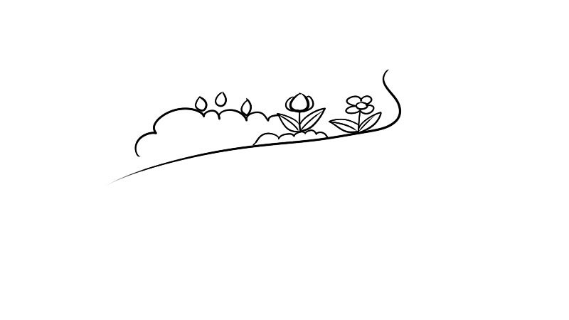 开满鲜花的小路简笔画步骤开满鲜花的小路简笔画教程