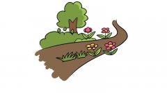 开满鲜花的小路简笔画步骤开满鲜花的小路简笔画教程