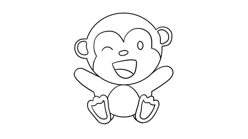 小猴子简笔画画法小猴子简笔画步骤
