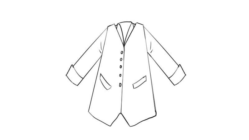 医生衣服简笔画教程医生衣服简笔画画法