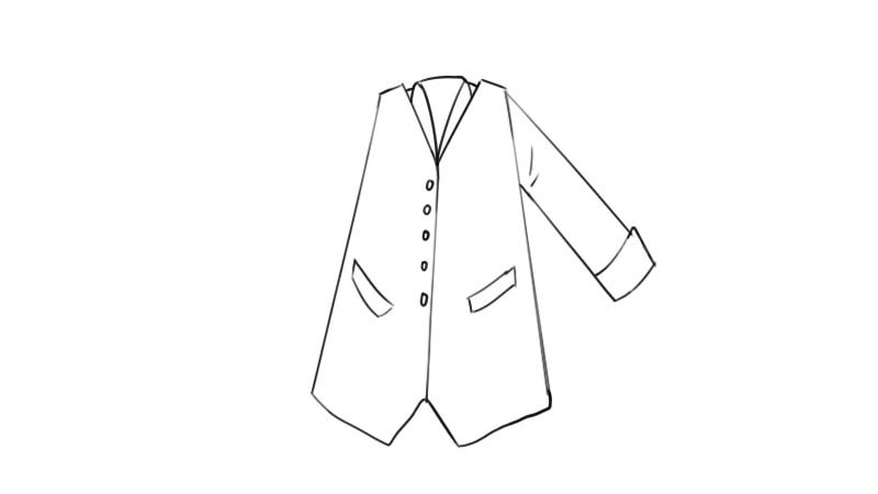 医生衣服简笔画教程医生衣服简笔画画法