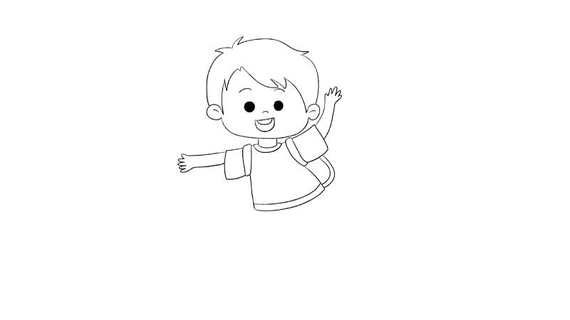小男孩简笔画教程小男孩简笔画步骤
