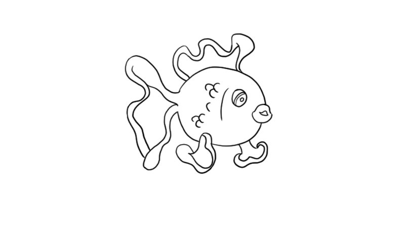 鱼简笔画图片大全大图 鱼简笔画画法