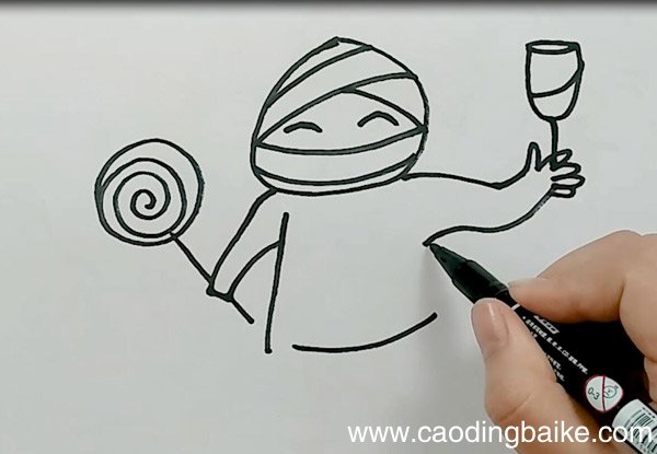 可爱木乃伊简笔画 简单的木乃伊怎么画