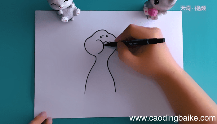 加油的手势简笔画 加油的手势简笔画报