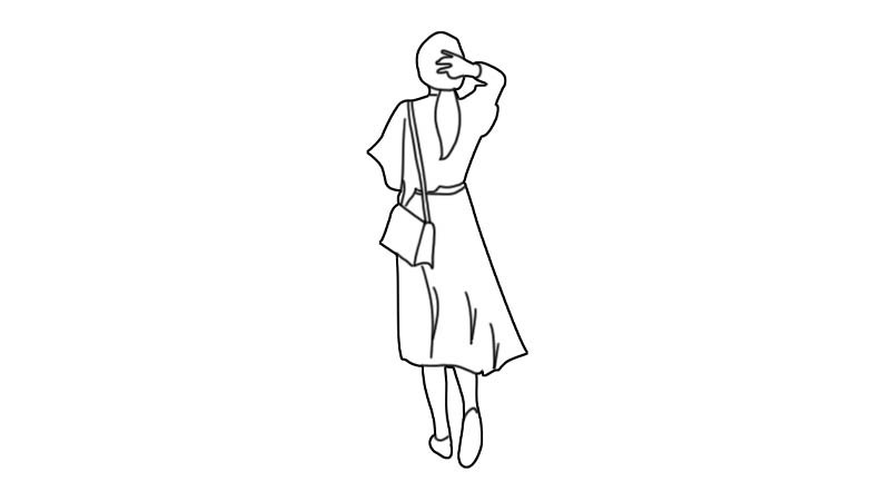 女孩背影简笔画画法女孩背影简笔画步骤