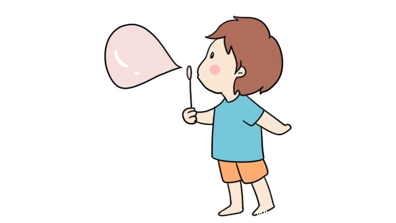 儿童节吹泡泡简笔画怎么画儿童节吹泡泡简笔画教程