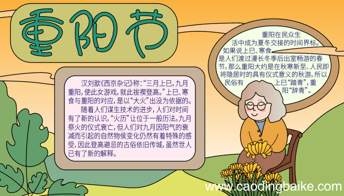 关于重阳节手抄报 关于重阳节手抄报的画法