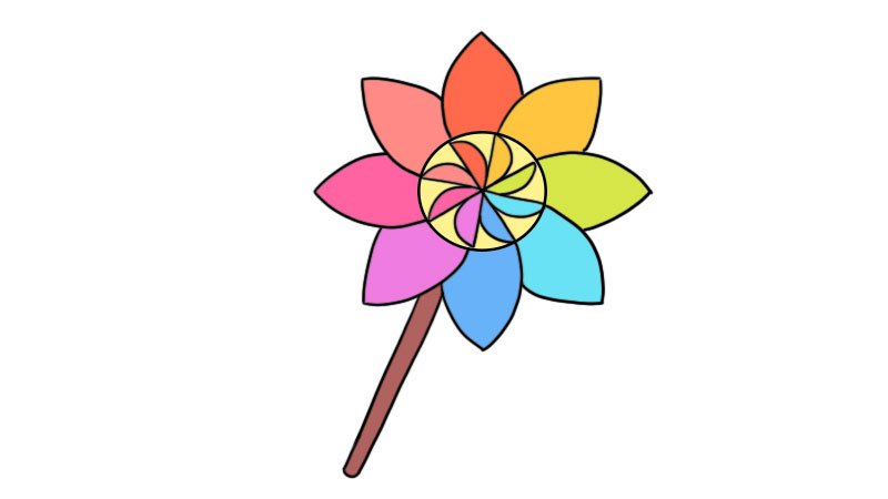 儿童节小风车简笔画步骤儿童节小风车简笔画怎么画