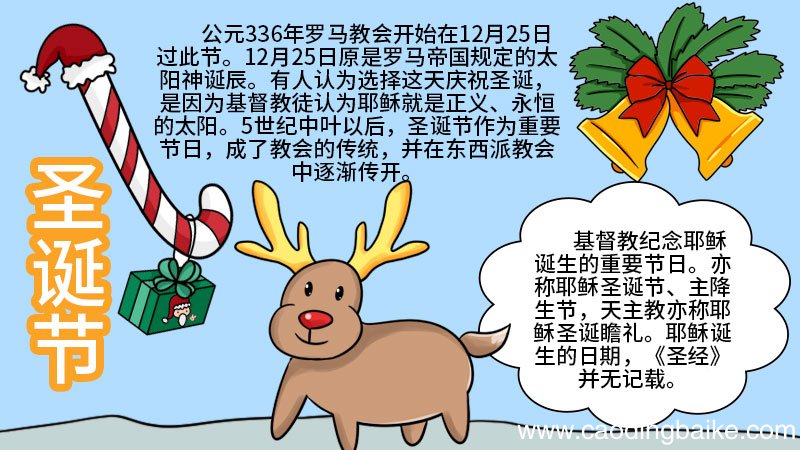 如何画圣诞节的手抄报