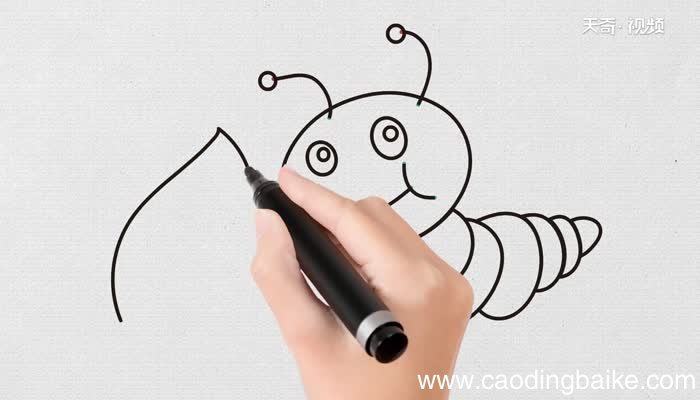 吃草的虫子简笔画教程吃草的虫子简笔画步骤