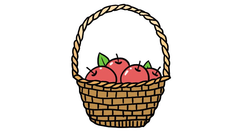 水果篮简笔画怎么画怎么画水果篮简笔画
