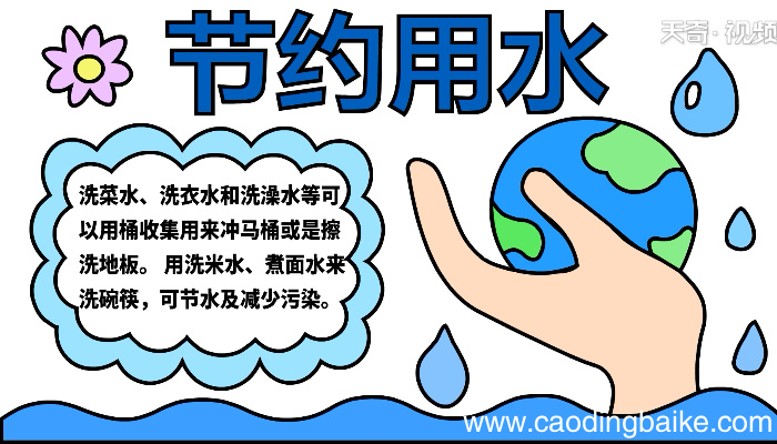 关于节约用水手抄报 关于节约用水画报