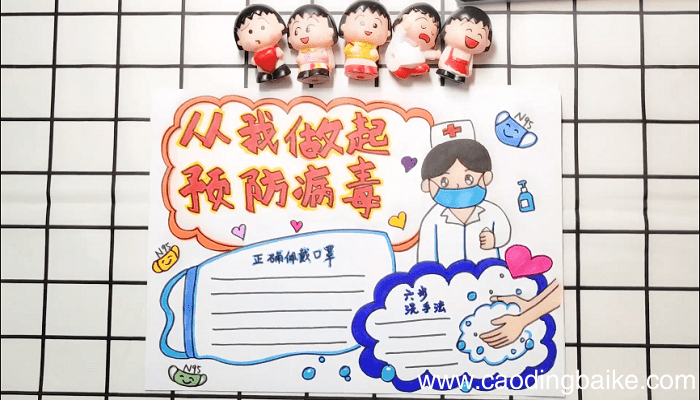 预防病毒手抄报 预防病毒画报