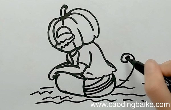 垂头丧气的南瓜简笔画 垂头丧气的南瓜怎么画