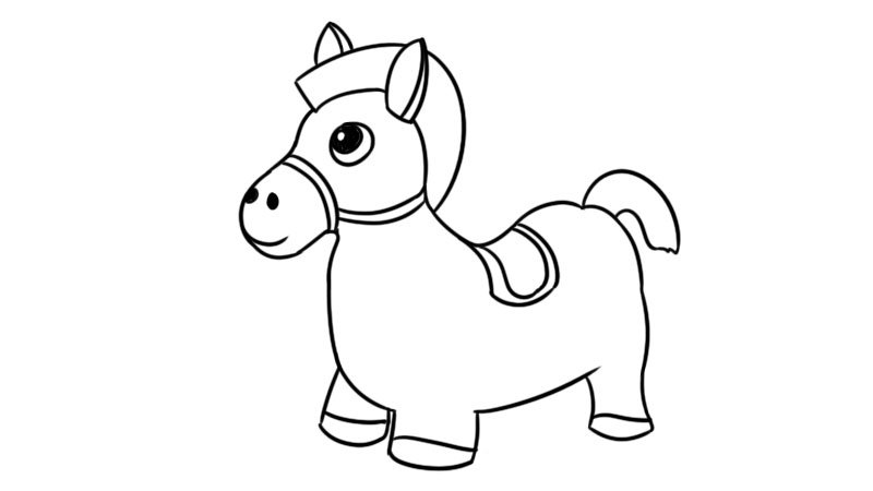 马的简笔画的步骤马的简笔画的教程