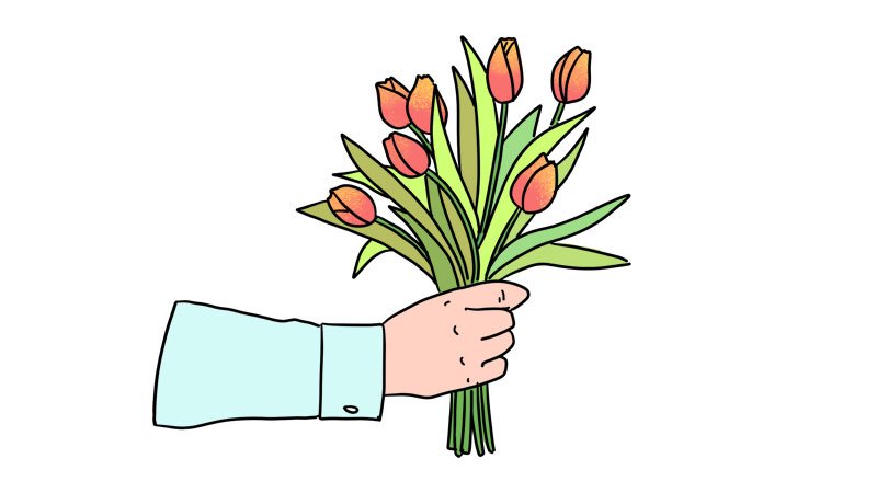 给妈妈的鲜花简笔画画法给妈妈的鲜花简笔画步骤