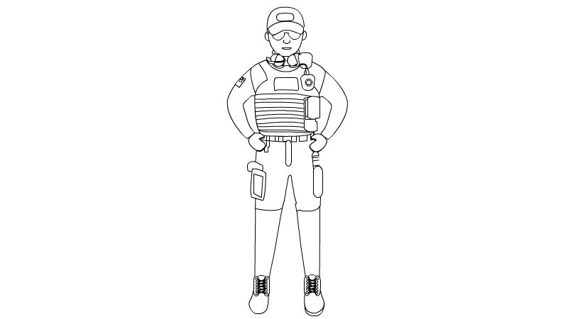 特种兵简笔画